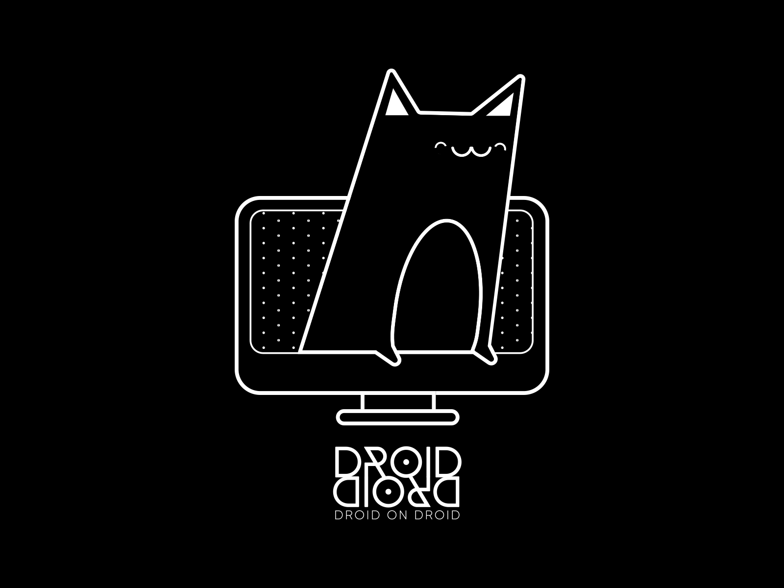 Droid On Droid - The Cats Meow branding design illustration vector