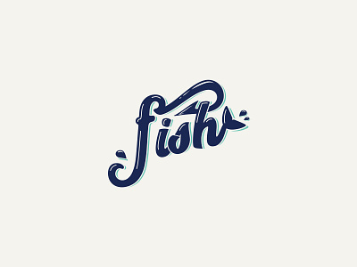 fish adobe ilustrator art branding design fish fish logo icon illustration lettering lettering art lettering artist logo logotype logotype design typography vector word art wordmark