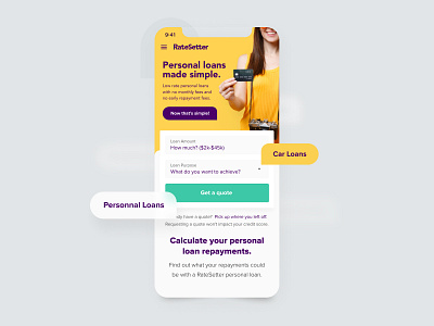 UI - Ratesetter Australia design designer finance interface jajadesign jajastudio mobile mobile app ratesetter sydney ui