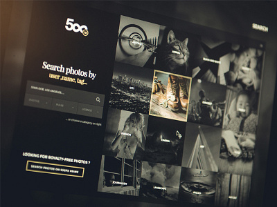 Experimental redesign 500px