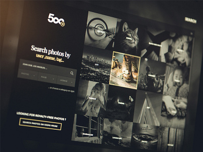 Experimental redesign 500px 500px concept design experimental interface jajadesign redesign refont ui uiux ux website