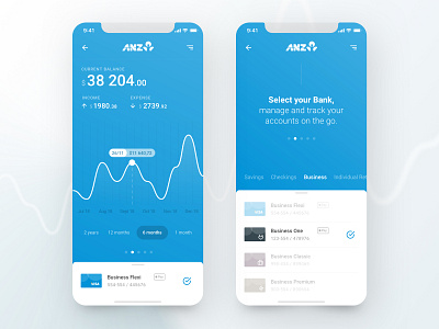 Banking App Concept - ANZ / Westpac / Commonwealth Bank / ... app concept design designer interface mobile sydney ui ux