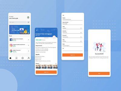 Hiring apps design indonesia mobile app mobile app design ui ui ux ui design uidesign uiux user interface