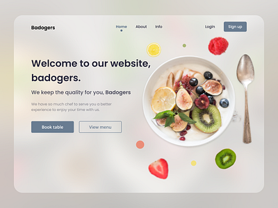 Badogers Landing Page website