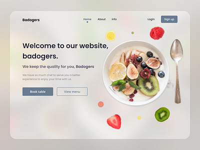 Badogers Landing Page website branding design dezign food healthy highfidelity landingpage page ui ui ux ui design uidesign uiux user interface website wireframe worldwide