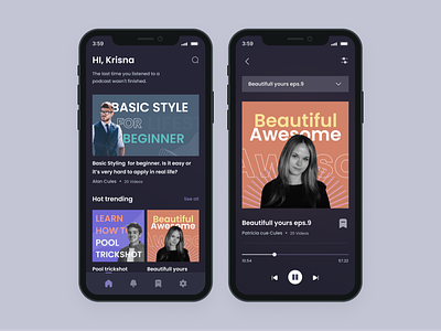 PODCASTLY - Podcast Mobile App animation app apps branding design figma graphic design mobile motion graphics ui ui ux ui design uidesign uiux user interface ux uxui world