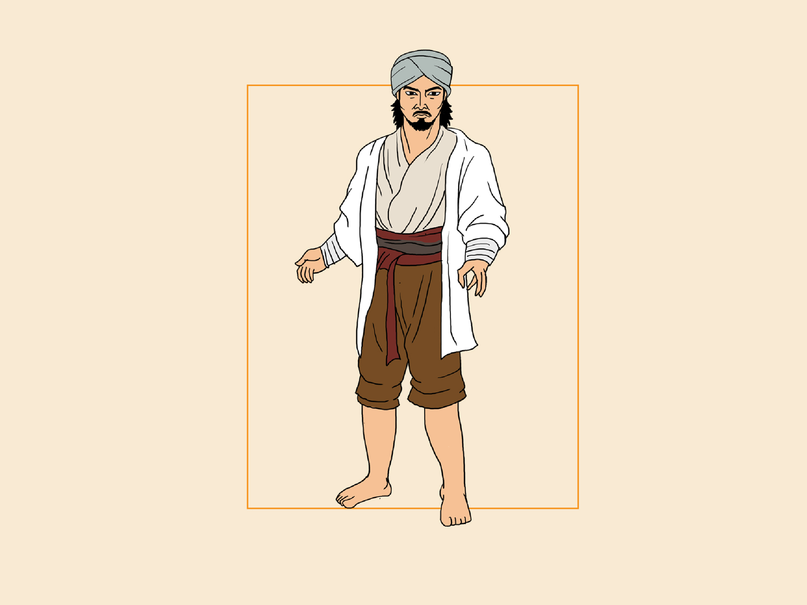 Sang Pembuka: Character 4 vector illustration