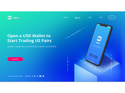 Lading Page Design crypto trading high contrast lading page ui web