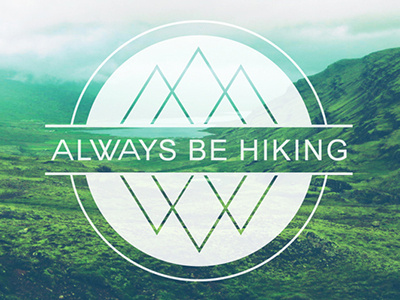 Always Be Hiking Logo brand geometric hiking logo mountain shape