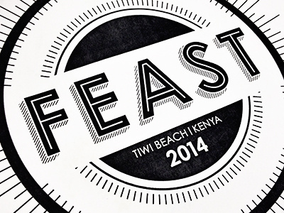 FEAST T-Shirt Design frisbee geometric kenya logo t shirt type typography