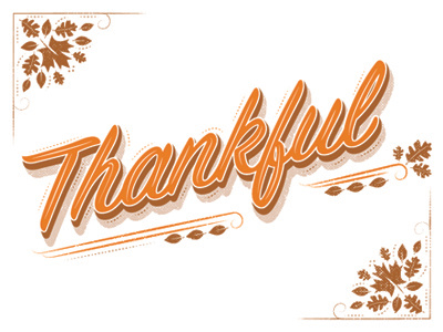 Thankful 3d dimensional type dots leaf orange texture thankful thanksgiving type typography vector
