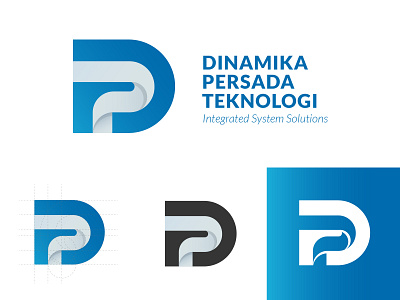DP Logo for Dinamika Persada Teknologi branding company logo internet logo mark tech tech logo technology