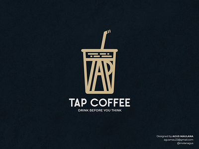 TAP Coffee branding coffee drink food food and beverages ice logo minimalist monogram simple vintage