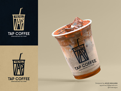 TAP Coffee branding coffee drink food food and beverages graphic design logo minimalist monogram simple vintage