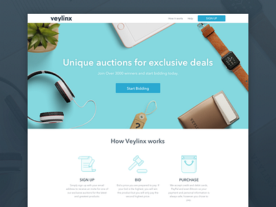 Veylinx Landing Page clean design flat icons illustrations landing page minimal sketch ui ux website