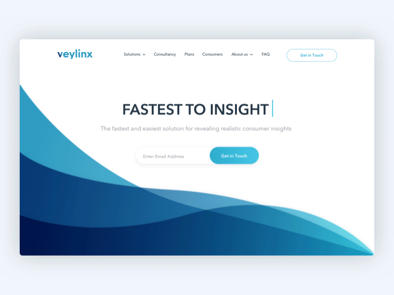 Veylinx landing page concept