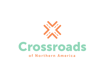 Crossroads america brand branding crossroads identity intersection logo roads street