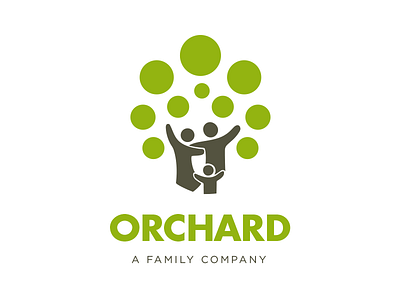 Orchard Logo brand company family green logo orchard people tree