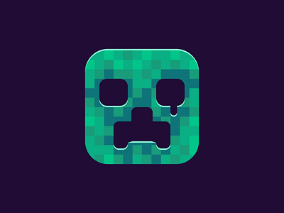 Vector Creeper 2d game character creeper cube flat art flat icon game game art game assets green icon minecraft monster pixel pixel art vector vector illustration vectorart