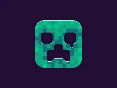 Vector Creeper 2d game character creeper cube flat art flat icon game game art game assets green icon minecraft monster pixel pixel art vector vector illustration vectorart