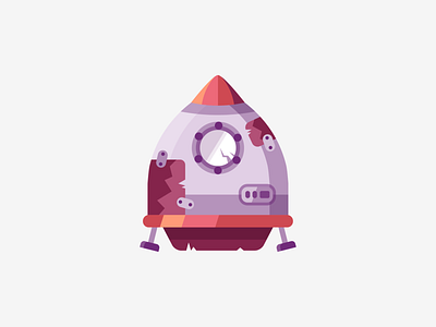 Flat Vector Rocket animation character design flat flat art flat design game game art game design icon illustration illustrator indie game dev indiegame minimal rocket shuttle space vector vector art