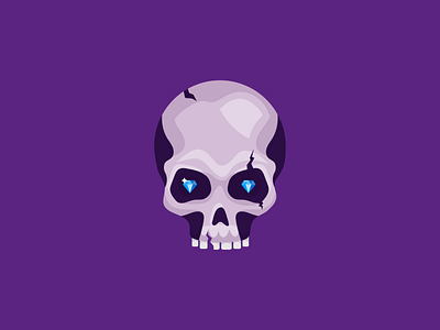 Flat Vector Skull