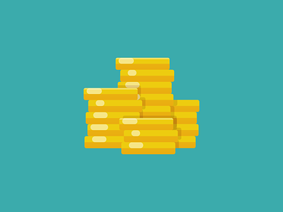 Flat Vector Coin Stack character chest coin coin stack coins flat flat art flat icon game game art game asset game assets icon illustration indiegame treasure treasure chest unity vector vectorart