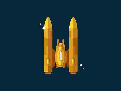 Flat Vector Gold Rocket character flat flat art flat icon game game art gold icon illustration illustrator indie game indie game dev rocket rocket logo shuttle space spaceship unity vector vectorart