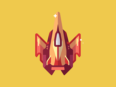 Flat Vector Rocket