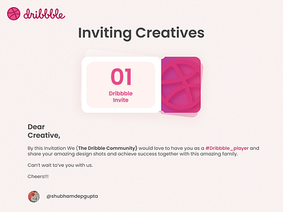 Dribbble Invite - Join the Creative Community branding design dribbble best shot dribbble invite freelance design freelance designer freelancer hello dribbble hellodribbble illustration invite invite giveaway mobile app sdg shubham deep ui ux