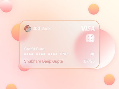 Bank Credit Card Design - Glass Morphism