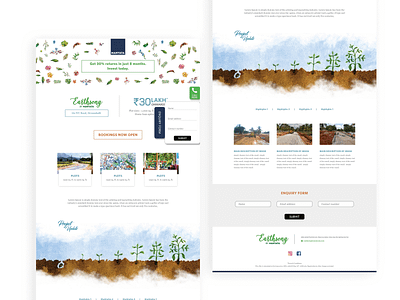 Landing Page branding illustration landing page typography ui ux watercolor