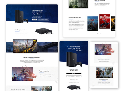 PS4 Landing page