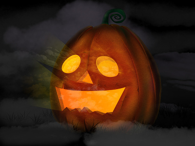 Halloween fog halloween navot pumpkin
