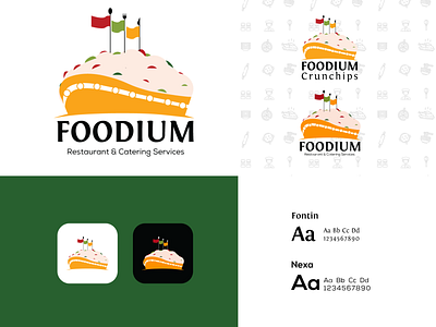 Foodium Logo Design bakery bakery logo brand design brand identity branding design food logo logo design nigerian restaurant restaurant logo