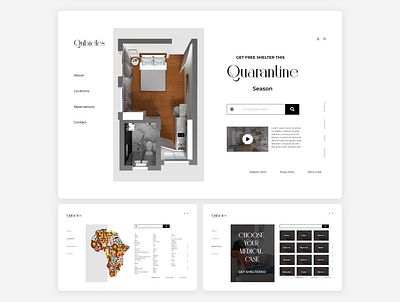 Free Quarantine Shelter Website UI african design disease quarantine shelter ui uiux ux website website concept website design