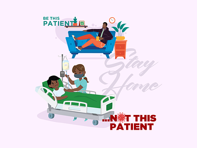 COVID-19 | Be Patient covid covid 19 illustration medical medical care typography vector wordplay