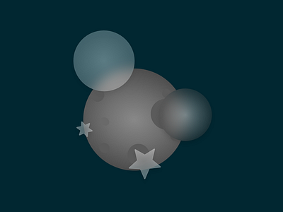 Solar Bodies | Frosted Glass 3d adobe xd asteroids frosted glass planets stars