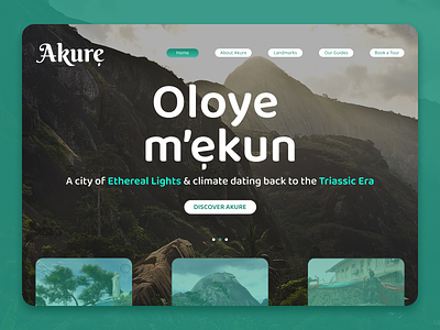 Akure, Nigeria city guide mountains nigerian tourism ui design