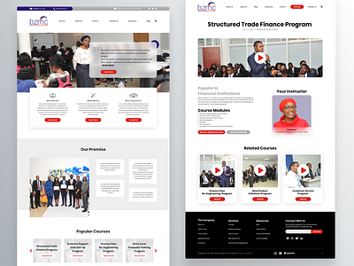 Finance Learning Website | Home & Course Registration Pages adobe xd consultancy consulting e learning finance glassmorphism nigerian user interface design website