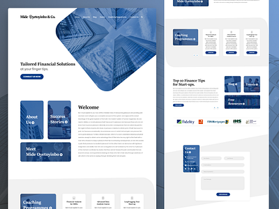 Finance Consultancy Website | Homepage consultancy finance nigeria ui user experience design user interface design