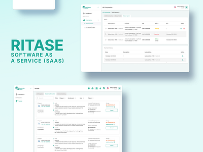 Ritase SaaS design ui uiux