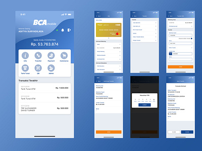 Redesign User Interface of BCA Mobile Banking app bca design flat mobile app ui uiux ux