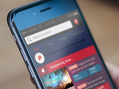 Party Town App app apple creative flat ios ios app design iphone 6 app life party social ui ux