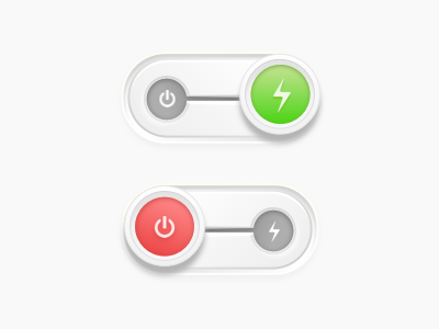 Power Toggle buatoom button click creative interface light off on power sketch toggle ui