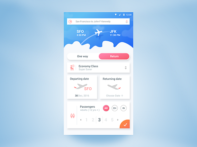 Flight Booking App airplane airport android emirates etihad flight booking google material design plane qatar ryanair ticket