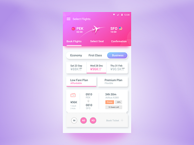 Flight Booking App airplane airport android emirates etihad flight booking google material design plane qatar ryanair ticket