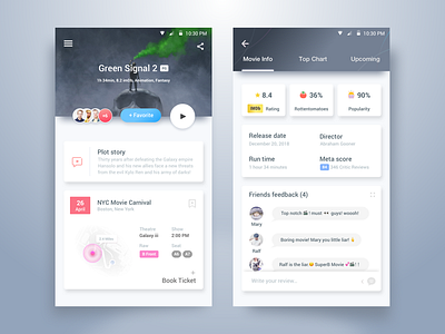 bMovie App android calendar creative flat design google imdb ios ios app minimal design movie portfolio schedule