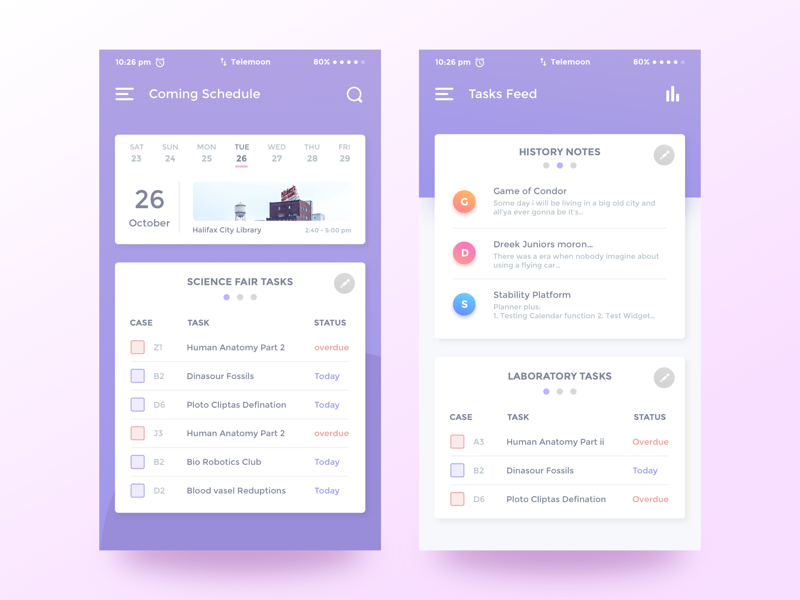 College Task App by Rifayet Uday on Dribbble