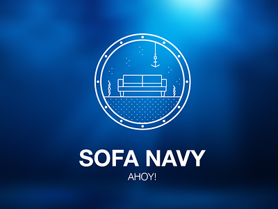 SOFA NAVY badge flat logo military minimal navy sea water